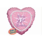 Heart 21st Birthday 18 Inch Foil Balloon