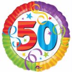 50th Birthday 18 Inch Foil Balloon