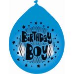  10 Inch Birthday Boy Balloons (pack&nbsp;quantity&nbsp;10) 