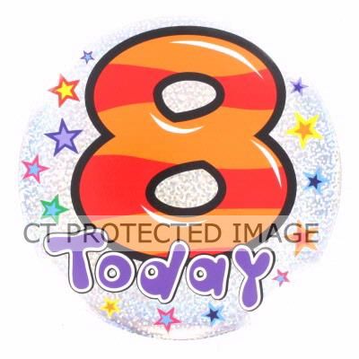 I Am 8 Big Badge