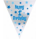 1st Birthday Boy Pennant Banner