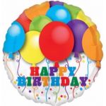 Bright Balloons Birthday 18 Inch Foil