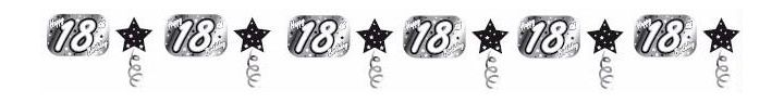 Black & Silver 18th 3m Garland