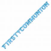 1st Communion Blue Letter Banner