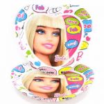  23cm Barbie Plates Heart Shape (pack&nbsp;quantity&nbsp;8) 