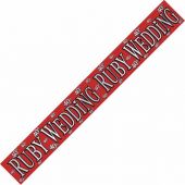 Ruby Wedding 9ft Banner