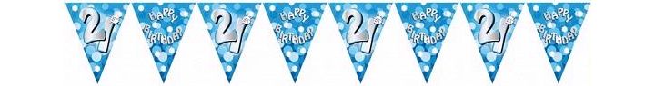 Sparkle Blue 21st Bunting