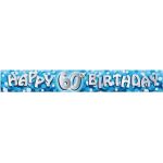 Sparkle Blue 60th 9ft Foil Banner