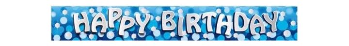 Sparkle Blue Birthday 9ft Foil Banner