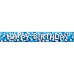 Sparkle Blue Birthday 9ft Foil Banner