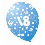 Sparkle Blue 12 Inch 18th  Balloons (pack&nbsp;quantity&nbsp;6) 