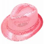 Baby Pink Sequin Gangster Hat