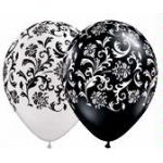  11 Inch Damask Print Balloons (pack&nbsp;quantity&nbsp;25) 