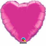 Magenta Heart 36 Inch Foil Balloon