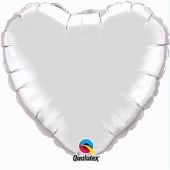 Silver Heart 36 Inch Foil Balloon
