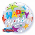 Birthday Stars 22 Inch Single Bubble