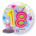 22 Inch 18th Birthday Stars Bubble Balloon
