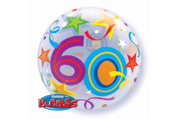 22 Inch 60th Birthday Bubble Balloon