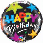 Brill Birthday Black Star 18 Inch Foil