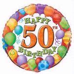 50th Birthday 18 Inch Foil Balloon