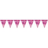 Pink Glitz 60th 12ft Flag Banner