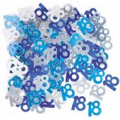 Blue Glitz 18th Foil Confetti