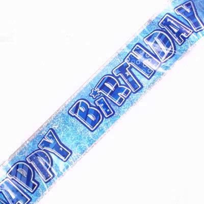 Blue Glitz Birthday Foil Banner