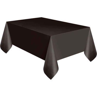 54x108 Inch Black Plastic Tablecover