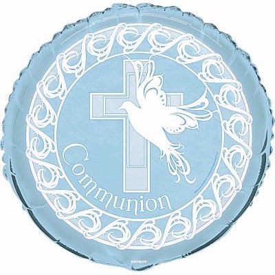Blue Communion 18 Inch Foil Balloon