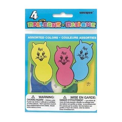  Animal Balloons (pack&nbsp;quantity&nbsp;4) 