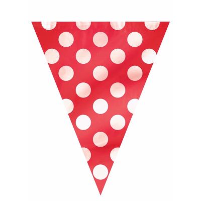 12ft Red Dots Flag Banner