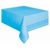 54x108 Inch Baby Blue Plastic Lined Tablecover
