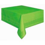 54x108 Inch Lime Green Plastic Lined Tablecover