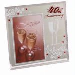 4x6 Inch 40th Anniversary Photo Frame