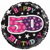 50th Birthday Female 18 Inch Foil Balloon