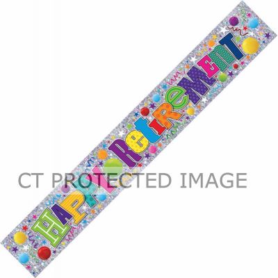 Retirement 9ft Foil Banner