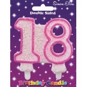 Pink  Age 18 Candle