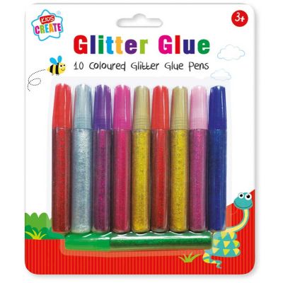 Glitter Glue Pen 10 Count -craft