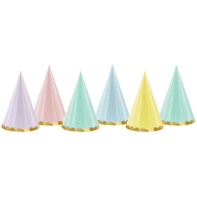 16cm Yummy Mix Party Hats (pack quantity 6)