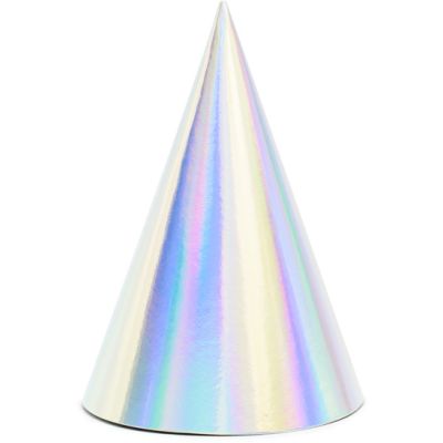 16cm Iridescent Party Hats (pack quantity 6)