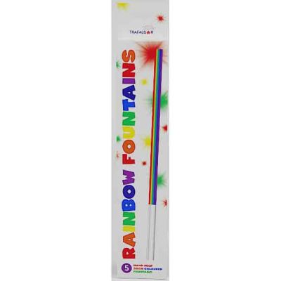 Rainbow Colours Hend Held Fountains (pack quantity 5)