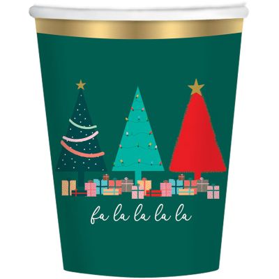 250ml Traditional Christmas Paper Cups (pack quantity 8)