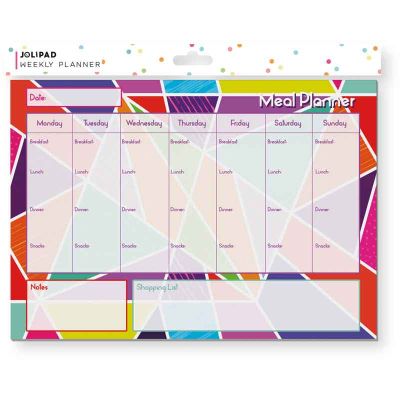 A4 Jolipad Trend Geo Weekly Meal Planner 6s