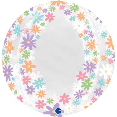 29 Inch Colorful Daisies Transparent Globe
