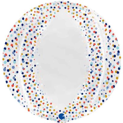 29 Inch Confetti Transparent Globe