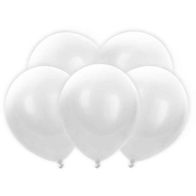 30cm White Led Balloons (pack quantity 5)