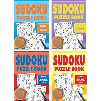 4assorted Sudoku Puzzle Books 1-4