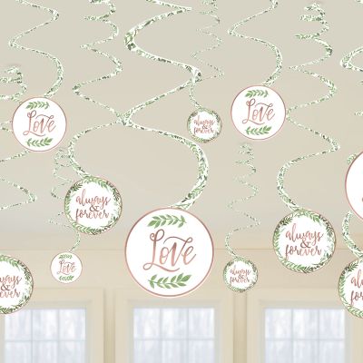 Love And Leaves Swirl Decorations