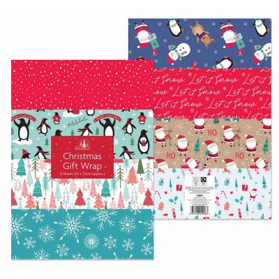 50x70cm Gift Wrap Sheets (pack quantity 8)