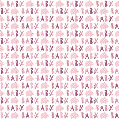 Pink Elephant Gift Wrap